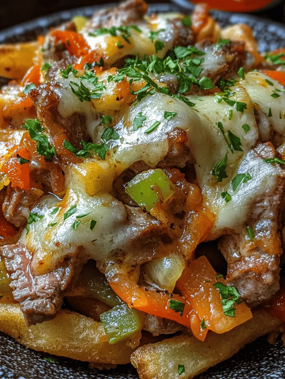 Philly Steak Cheese Fries are a mouthwatering fusion of two beloved comfort foods—the classic French fry and the iconic Philly cheesesteak. This dish brings together crispy, golden fries topped with savory, tender ribeye steak, melted cheese, and an array of delectable toppings that can be customized to suit your palate. The appeal of Philly Steak Cheese Fries lies in their ability to deliver an indulgent experience that satisfies cravings while also allowing for gourmet flair.