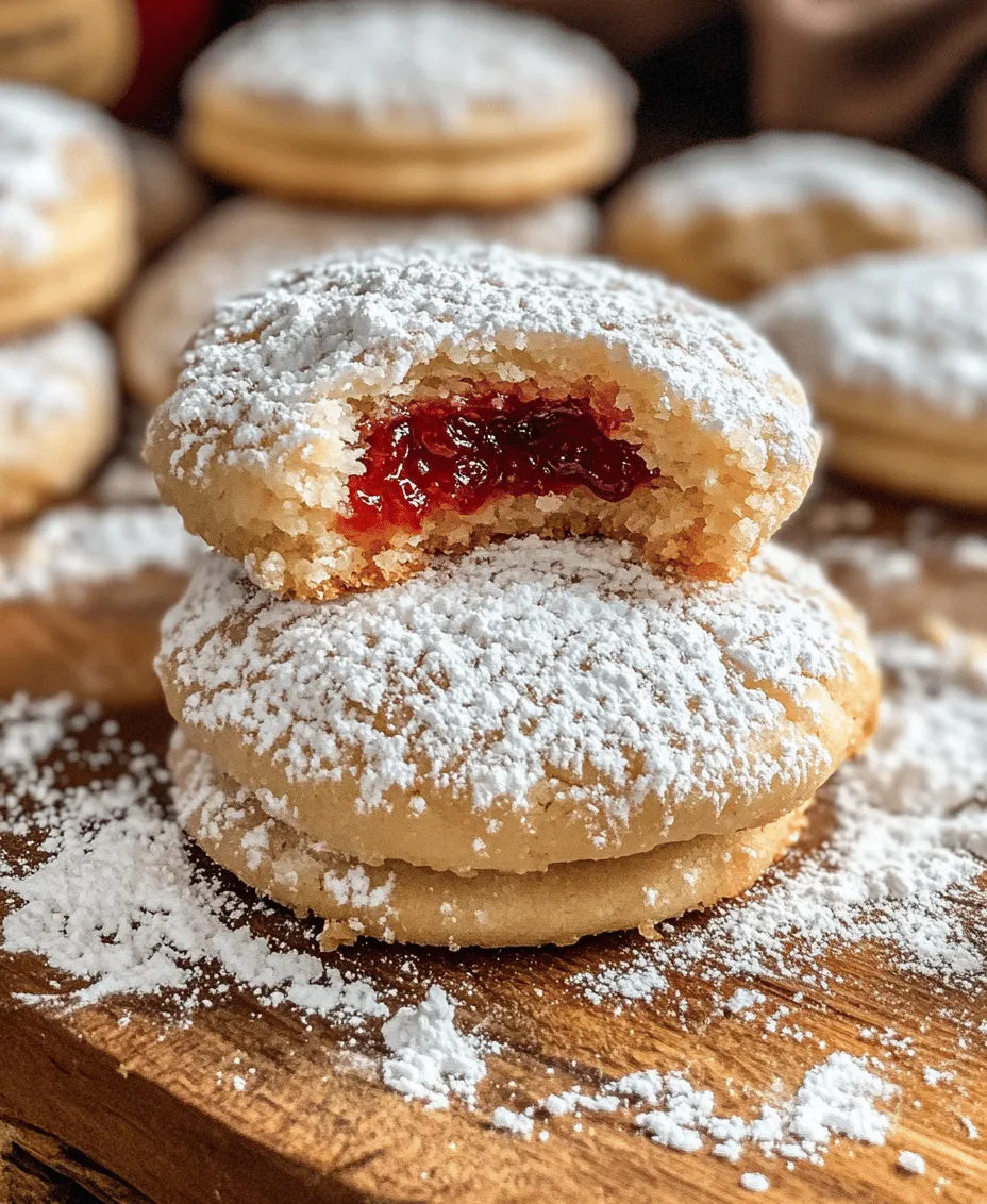 When the holiday season rolls around, one of the most cherished traditions is the baking and sharing of cookies. The aroma wafting through the kitchen, the vibrant colors of beautifully decorated treats, and the joy of sharing them with loved ones create a festive atmosphere that is hard to resist. Among the myriad of holiday cookies that emerge from home kitchens during this time, <strong>Raspberry-Filled Almond Snow Cookies</strong> stand out as a delightful addition to any cookie platter.” /></p>
</p>
<h3>Importance of Precise Measurements and Mixing Techniques</h3>
</p>
<p>When it comes to baking, precision is key. Each ingredient plays a vital role in determining the texture and flavor of your Raspberry-Filled Almond Snow Cookies. Accurate measurements ensure that your cookies come out perfectly every time. For example, using too much flour can result in dry, crumbly cookies, while too little can leave them overly soft and sticky.</p>
</p>
<p>Mixing techniques also significantly impact the final product. The way you combine ingredients affects the cookies’ structure and texture, making it essential to follow the instructions carefully.</p>
</p>
<h3>Creaming the Butter</h3>
</p>
<p>One of the first steps in making Raspberry-Filled Almond Snow Cookies is creaming the butter. This process involves beating together softened butter and sugar until the mixture becomes light, fluffy, and pale in color. The significance of the creaming method cannot be overstated; it incorporates air into the dough, which helps create a lighter texture in the final cookies.</p>
</p>
<p>To achieve the best results, ensure that your butter is at room temperature. This allows for better incorporation of air. Use an electric mixer at medium speed for about 3-5 minutes, scraping down the sides of the bowl as needed. The result should be a smooth and creamy mixture that will serve as the base for your cookie dough.</p>
</p>
<h3>Combining Dry and Wet Ingredients</h3>
</p>
<p>Once the butter and sugar are creamed, it’s time to combine the dry and wet ingredients. Start by whisking together the dry ingredients—flour, almond flour, baking powder, and salt—in a separate bowl. This ensures that the leavening agents and salt are evenly distributed throughout the flour.</p>
</p>
<p>Next, gradually add the dry mixture to the creamed butter and sugar, mixing just until combined. It’s crucial to avoid overmixing at this stage, as this can lead to tough cookies. Mix until you see no dry flour; the dough may look slightly crumbly but should hold together when pressed. This balance will help maintain the tender texture that makes these cookies so delightful.</p>
</p>
<h3>Chilling the Dough</h3>
</p>
<p>Chilling the dough is a critical step that many bakers overlook. Refrigerating the cookie dough for at least 30 minutes before baking allows the fats to solidify, which helps prevent the cookies from spreading too much in the oven. This step also enhances the flavors, as the ingredients have more time to meld together.</p>
</p>
<p>The science behind chilling dough lies in the fat content. When the cold dough hits the hot oven, the fat melts slowly, allowing the cookies to hold their shape rather than flattening out. This results in thick, chewy cookies with a beautiful texture.</p>
</p>
<h3>Shaping the Cookies</h3>
</p>
<p>After chilling, it’s time to shape your cookies. Begin by preheating your oven to 350°F (175°C) and lining a baking sheet with parchment paper. Take a small portion of dough (about a tablespoon) and roll it into a ball. To create the signature look of Raspberry-Filled Almond Snow Cookies, use your thumb or the back of a measuring spoon to make an indentation in the center of each ball.</p>
</p>
<p>Be gentle while indenting; you want a nice, deep well to hold the raspberry jam but not so deep that the cookie breaks apart. Once all the cookies are shaped and indented, it’s time to fill them.</p>
</p>
<h3>Filling with Raspberry Jam</h3>
</p>
<p>Filling the cookies with raspberry jam is the highlight of this recipe. Use a high-quality jam for the best flavor—homemade or store-bought will work well. When filling, use about half a teaspoon of jam for each cookie.</p>
</p>
<p>The key is to avoid overfilling; too much jam can spill over during baking and make a mess. If you’re unsure, it’s better to start with less and add more if necessary. The jam will spread slightly while baking, so aim for a well-balanced filling that enhances the cookie without overpowering it.</p>
</p>
<h3>Baking Process</h3>
</p>
<p>Baking your Raspberry-Filled Almond Snow Cookies requires attention to detail. Place the filled cookies on the prepared baking sheet, leaving enough space between each one to allow for slight spreading. Bake in the preheated oven for about 12-15 minutes, or until the edges are lightly golden.</p>
</p>
<p>To check for doneness, look for a slight firmness when you gently press the tops of the cookies. They should not feel overly soft or doughy but should have a slight bounce back. Remember that the cookies will continue to firm up slightly as they cool on the baking sheet.</p>
</p>
<h3>Cooling and Dusting</h3>
</p>
<p>Once baked, remove the cookies from the oven and allow them to cool on the baking sheet for about 5 minutes. This brief cooling period helps them set without becoming too fragile. After a few minutes, transfer them to a wire rack to cool completely.</p>
</p>
<p>Dusting the cookies with powdered sugar is a quintessential finishing touch. Wait until the cookies are completely cool before dusting to prevent the sugar from melting. Use a fine-mesh sieve to sprinkle a light layer of powdered sugar over the tops, giving them a beautiful, snowy appearance that complements their delicious raspberry filling.</p>
</p>
<h3>Serving Suggestions</h3>
</p>
<p>Raspberry-Filled Almond Snow Cookies are versatile treats that can be enjoyed in various ways. Here are some serving suggestions to elevate your cookie experience:</p>
</p>
<p>– <strong>Pairing with Beverages</strong>: Serve these cookies with a cup of tea or coffee. The nutty flavor of almond pairs beautifully with both beverages. For a festive touch, consider pairing them with spiced chai or a rich hot chocolate.</p>
</p>
<p>– <strong>Holiday Gatherings</strong>: These cookies are perfect for holiday events and parties. Create a beautiful dessert table featuring a variety of treats, including Raspberry-Filled Almond Snow Cookies, to impress your guests.</p>
</p>
<p>– <strong>Creative Presentation Tips</strong>: Arrange the cookies on a decorative platter and garnish with fresh raspberries or mint leaves for a pop of color. You could also stack them in a mason jar tied with a ribbon for a charming gift idea.</p>
</p>
<h3>Nutritional Information</h3>
</p>
<p>Understanding the nutritional content of your Raspberry-Filled Almond Snow Cookies can help you enjoy them guilt-free. Each cookie contains approximately:</p>
</p>
<p>– Calories: 120</p>
<p>– Fat: 6g</p>
<p>– Saturated Fat: 1g</p>
<p>– Carbohydrates: 15g</p>
<p>– Fiber: 1g</p>
<p>– Sugar: 5g</p>
<p>– Protein: 2g</p>
</p>
<p>These cookies provide a delightful balance of flavors while offering some health benefits as well. Almond flour, the primary ingredient, is a great source of vitamin E, magnesium, and healthy fats. The raspberry filling contributes antioxidants, making these cookies a treat you can feel good about enjoying.</p>
</p>
<h3>Conclusion</h3>
</p>
<p>Baking Raspberry-Filled Almond Snow Cookies is an enjoyable and rewarding experience that yields delightful treats perfect for any occasion. With their tender, almond-flavored texture and sweet raspberry filling, these cookies are bound to become a favorite in your holiday traditions.</p>
</p>
<p>As you gather ingredients and prepare to bake, remember that the process is just as delightful as the final product. Enjoy the aromas wafting through your kitchen, and take joy in creating something special for your loved ones. We hope you give this recipe a try and share the joy of baking with friends and family. Happy baking!</p>
</div>