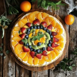 The concept of fruity pizzas is not a recent phenomenon; it has evolved over the years into a beloved dessert option that sparks creativity in the kitchen. The origin of the fruity pizza can be traced back to the tradition of using cookie or pastry bases topped with sweet ingredients, often featuring fresh fruits, which had been popularized in various forms globally. Over time, this concept has transformed into the Fruity Delight Pizza we know today, where the focus is on showcasing fresh, colorful fruits arranged artistically on a sweet, creamy foundation.