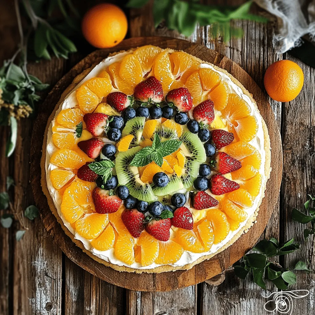 The concept of fruity pizzas is not a recent phenomenon; it has evolved over the years into a beloved dessert option that sparks creativity in the kitchen. The origin of the fruity pizza can be traced back to the tradition of using cookie or pastry bases topped with sweet ingredients, often featuring fresh fruits, which had been popularized in various forms globally. Over time, this concept has transformed into the Fruity Delight Pizza we know today, where the focus is on showcasing fresh, colorful fruits arranged artistically on a sweet, creamy foundation.