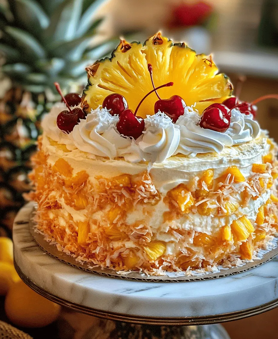 Pineapple Heaven Cake is not just a dessert; it is a slice of sunshine on your plate. Its origins can be traced back to various tropical regions where fresh fruits are abundant and often inspire local cuisines. This cake embodies the spirit of tropical desserts, where the combination of fruit and light cake creates a refreshing and satisfying experience.