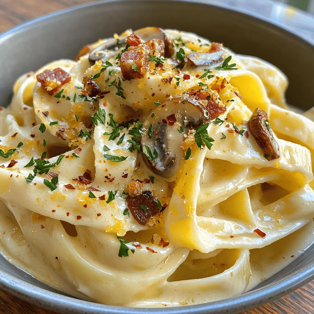 If you're in search of a meal that effortlessly combines comfort with indulgence, look no further than Creamy Bacon Mushroom Pasta. This delightful dish is not just a simple plate of pasta; it is a rich, flavorful experience that tantalizes the taste buds and warms the soul. The creamy sauce envelops perfectly cooked pasta, while crispy bacon adds a savory crunch, and earthy mushrooms provide depth and texture.