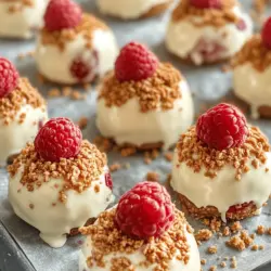 If you're on the lookout for a delightful dessert that combines the rich creaminess of cheesecake with a burst of fresh fruit, look no further than White Chocolate Raspberry Cheesecake Balls. These bite-sized treats are not only visually appealing but also a sensory delight, offering an irresistible balance of flavors. The smooth and creamy cheesecake base melds beautifully with the tartness of fresh raspberries, all enveloped in a luscious white chocolate coating.