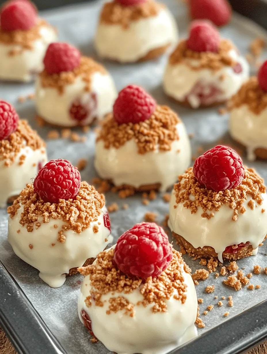 If you're on the lookout for a delightful dessert that combines the rich creaminess of cheesecake with a burst of fresh fruit, look no further than White Chocolate Raspberry Cheesecake Balls. These bite-sized treats are not only visually appealing but also a sensory delight, offering an irresistible balance of flavors. The smooth and creamy cheesecake base melds beautifully with the tartness of fresh raspberries, all enveloped in a luscious white chocolate coating.