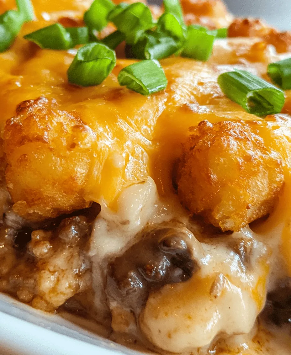 Comfort food holds a special place in our hearts and kitchens. It evokes warm memories of family gatherings, potlucks, and cozy nights in. Among the myriad of comfort foods, casseroles shine brightly for their versatility and ease of preparation. One such delightful dish is the Tater Tot Delight Casserole. With its golden, crispy tater tots topping a savory medley of ground meat, creamy soup, and melted cheese, this casserole promises to satisfy both adults and children alike.