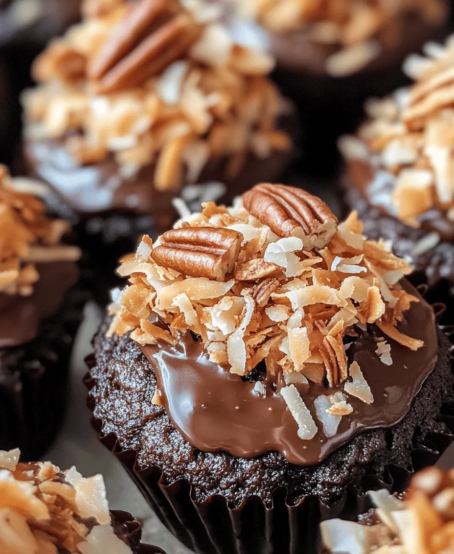 German Chocolate Cupcakes are a delightful blend of rich chocolate cake, luscious coconut-pecan frosting, and a hint of nostalgia. Originating from the United States, these delectable treats are named not after the country of Germany, but after an American named Samuel German, who developed a dark-baking chocolate for a British chocolate company in 1852. This chocolate, known as “Baker's German's Sweet Chocolate,” became the star ingredient that would later elevate a simple dessert into a household favorite.