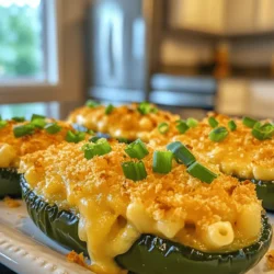 If you're looking for a creative way to transform your leftover mac 'n' cheese into a delightful appetizer, look no further than Leftover Mac 'n' Cheese Stuffed Jalapenos. This dish not only breathes new life into what might otherwise be a mundane meal but also combines the rich, creamy flavors of mac 'n' cheese with the spicy kick of jalapeños. As a result, you get a unique blend of textures and tastes that are sure to impress family and friends alike.