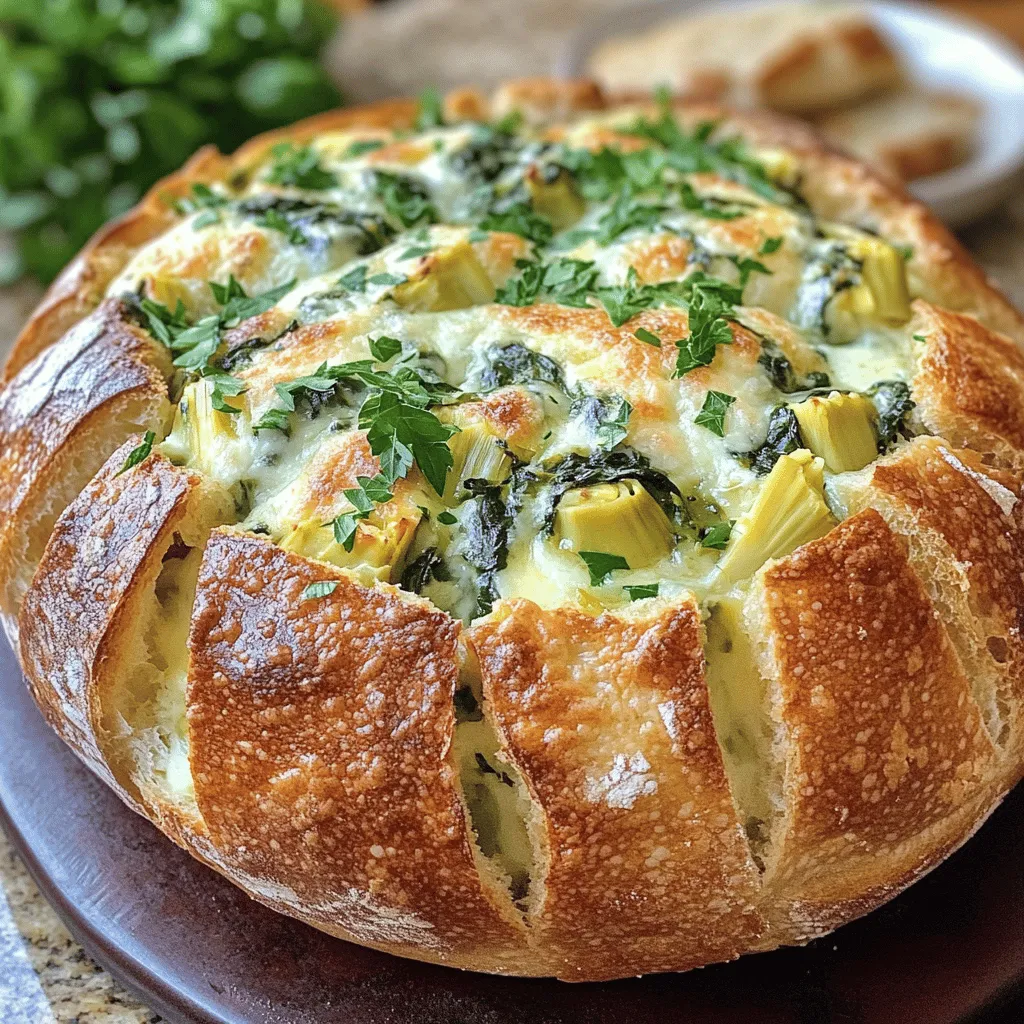 If you’re seeking a dish that combines comfort, flavor, and a dash of elegance, look no further than Spinach and Artichoke Stuffed Bread. This mouthwatering recipe takes the much-loved combination of spinach and artichokes—often found in creamy dips and appetizers—and elevates it by stuffing it into a freshly baked loaf of bread. The result is a delightful harmony of flavors and textures, making it a standout dish that is perfect for any gathering.