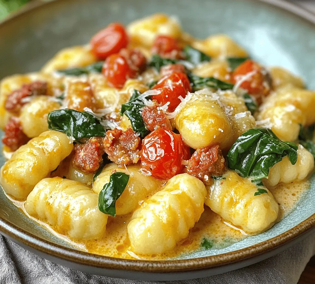 Creamy Chorizo Gnocchi is a delightful dish that perfectly combines the comforting texture of gnocchi with the bold flavors of chorizo, all enveloped in a rich, creamy sauce. Whether you're looking for a quick weeknight meal or planning a special occasion dinner, this recipe offers a satisfying and indulgent experience that is sure to please everyone at the table. The unique combination of pillowy gnocchi and spicy chorizo creates a harmonious blend of flavors that not only nourishes the body but also delights the palate.