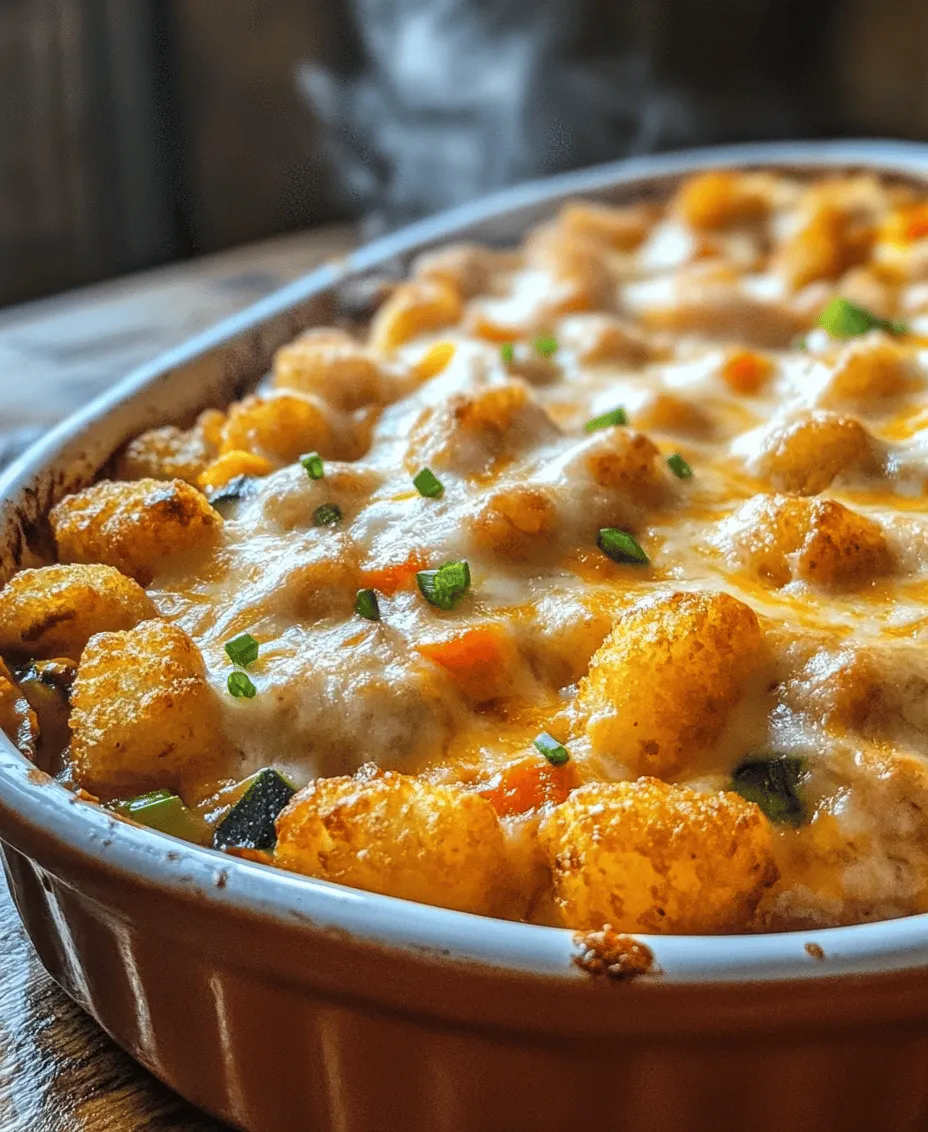 When it comes to comfort food that brings families together, few dishes can rival the heartwarming appeal of Chicken Tater Tot Casserole. This delightful dish combines tender chicken, creamy layers, and crispy tater tots, creating a satisfying meal that resonates with both kids and adults alike. With its rich flavors and hearty ingredients, it’s no wonder that Chicken Tater Tot Casserole has become a beloved staple in many households.