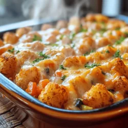 When it comes to comfort food that brings families together, few dishes can rival the heartwarming appeal of Chicken Tater Tot Casserole. This delightful dish combines tender chicken, creamy layers, and crispy tater tots, creating a satisfying meal that resonates with both kids and adults alike. With its rich flavors and hearty ingredients, it’s no wonder that Chicken Tater Tot Casserole has become a beloved staple in many households.