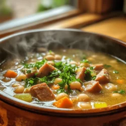 To create the perfect Hearty Ham & Bean Soup, it's essential to understand the ingredients that contribute to its rich flavor and nutritional profile. Each component plays a vital role, transforming simple elements into a delightful dish that warms both body and soul.