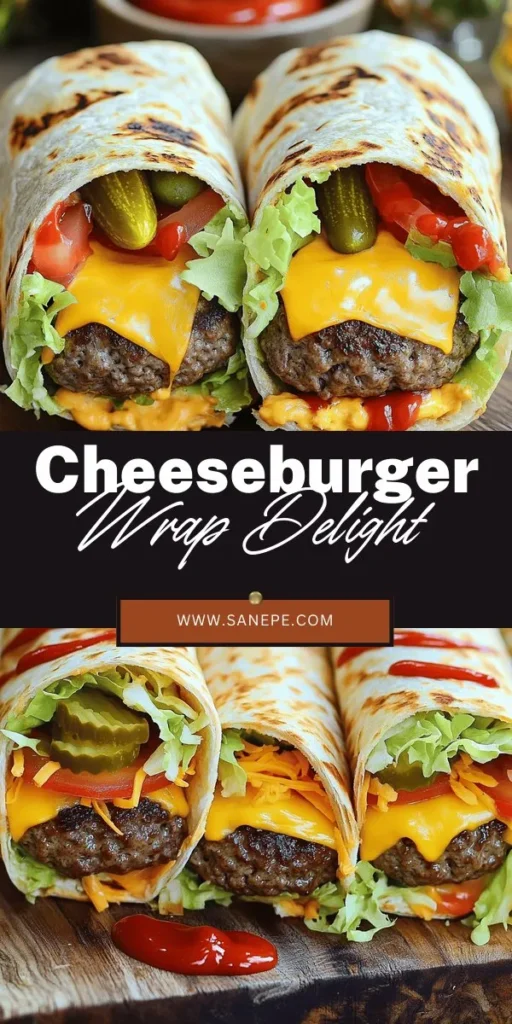 Experience the deliciousness of Grilled Cheeseburger Wraps, the perfect fusion of classic cheeseburger and easy-to-eat wrap! This recipe boasts juicy beef, melted cheese, and fresh toppings all wrapped up for a flavorful, portable meal. Perfect for lunch, dinner, or picnics, these wraps are not only scrumptious but also customizable to fit any craving. Click through to explore the full recipe and discover creative variations that will elevate your culinary game!