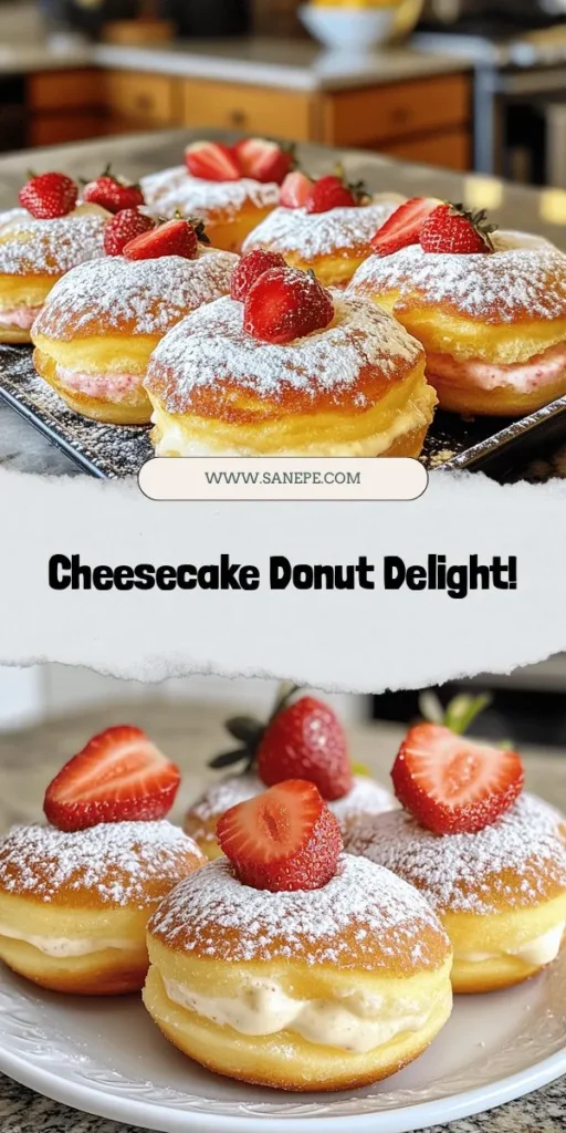 Discover the irresistible Strawberry Cheesecake Stuffed Donuts recipe that will elevate your dessert game! These fluffy donuts filled with creamy cheesecake and fresh strawberries are perfect for any occasion. Follow our step-by-step guide to make bakery-quality treats right at home. Indulge your sweet tooth and impress your loved ones with this delightful twist on a classic favorite. Click to explore the complete recipe and start baking your delicious donuts today!