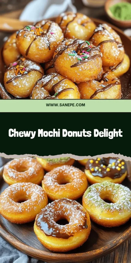 Indulge in the delight of homemade mochi donuts with this easy and delicious recipe! With their unique chewy texture and endless flavor possibilities, mochi donuts are the perfect treat for any occasion. From matcha to chocolate, discover how to create these mouthwatering pastries using simple ingredients you likely have at home. Ready to impress your friends and family? Click through to explore the full instructions to make your own scrumptious mochi donuts today!