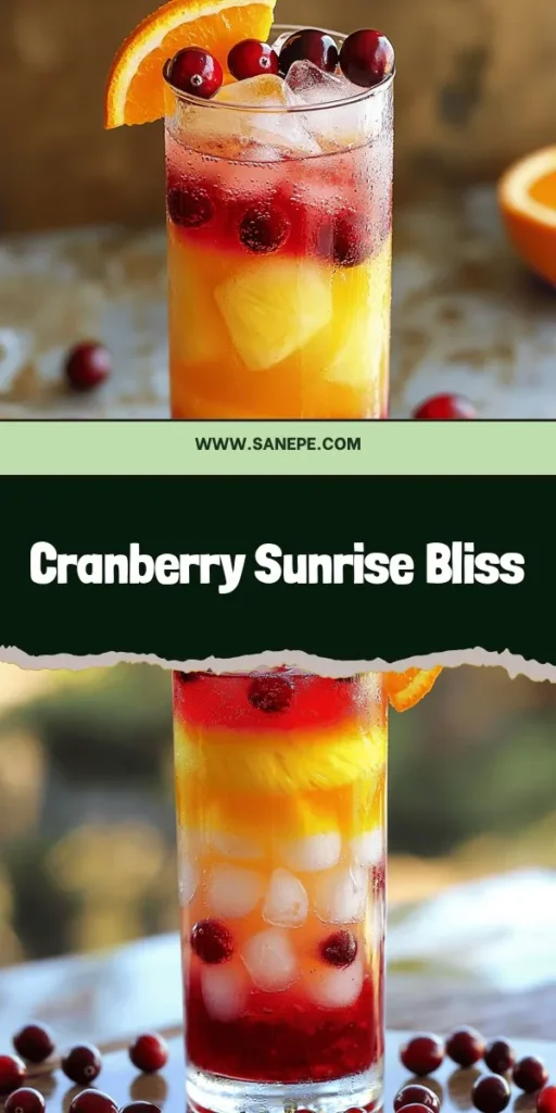 Discover the refreshing Cranberry Sunrise Mocktail, a delightful non-alcoholic beverage perfect for any occasion! This vibrant drink blends tart cranberry juice, sweet orange and pineapple juices, topped with sparkling water for that fizzy finish. Not only does it look stunning, but it’s also packed with nutritional benefits. Click through for the full recipe and impress your friends and family with this beautiful mocktail at your next gathering!