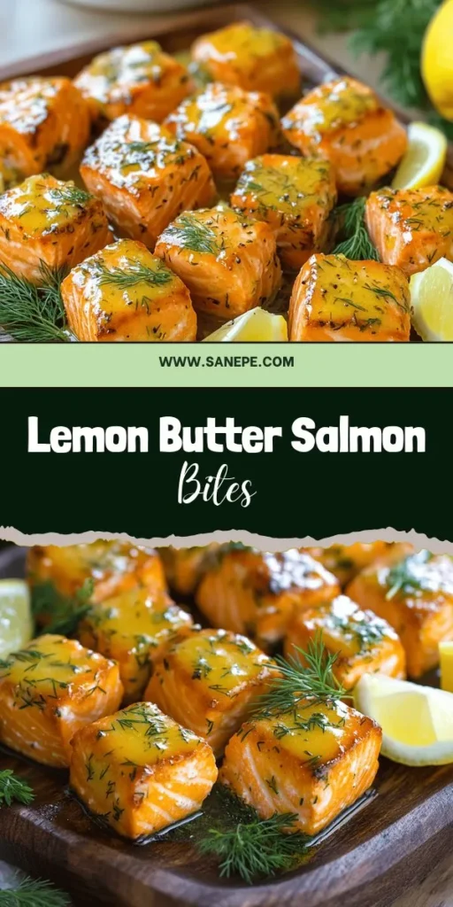 Indulge in the flavors of Savory Lemon Butter Salmon Bites with this simple and delicious recipe! Perfect for gatherings or cozy family dinners, these tender salmon bites are highlighted by a rich lemon butter sauce that balances tangy and buttery notes. Packed with omega-3s and protein, they are as healthy as they are mouthwatering. Ready to impress your taste buds? Click through to explore the full recipe and elevate your mealtime with this gourmet dish!