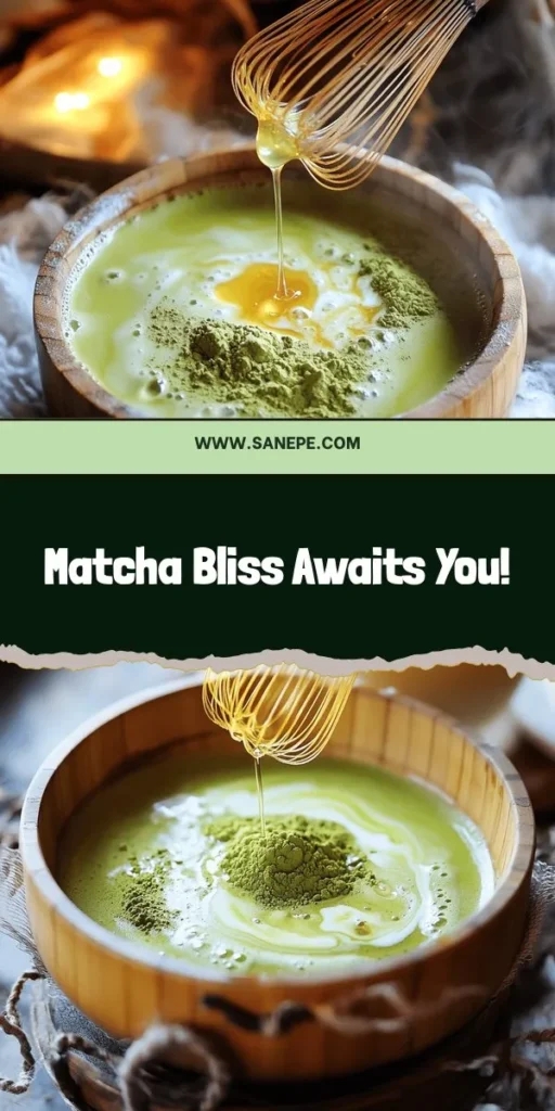 Discover the delicious world of matcha green tea with our Heavenly Matcha Green Tea Bliss recipe! This delightful drink not only satisfies your taste buds but also provides numerous health benefits like improved focus and metabolism boost. Perfect for a calming moment in your day, this recipe is simple to follow and adaptable to your preferences. Click through to explore the detailed guide and elevate your matcha experience today!