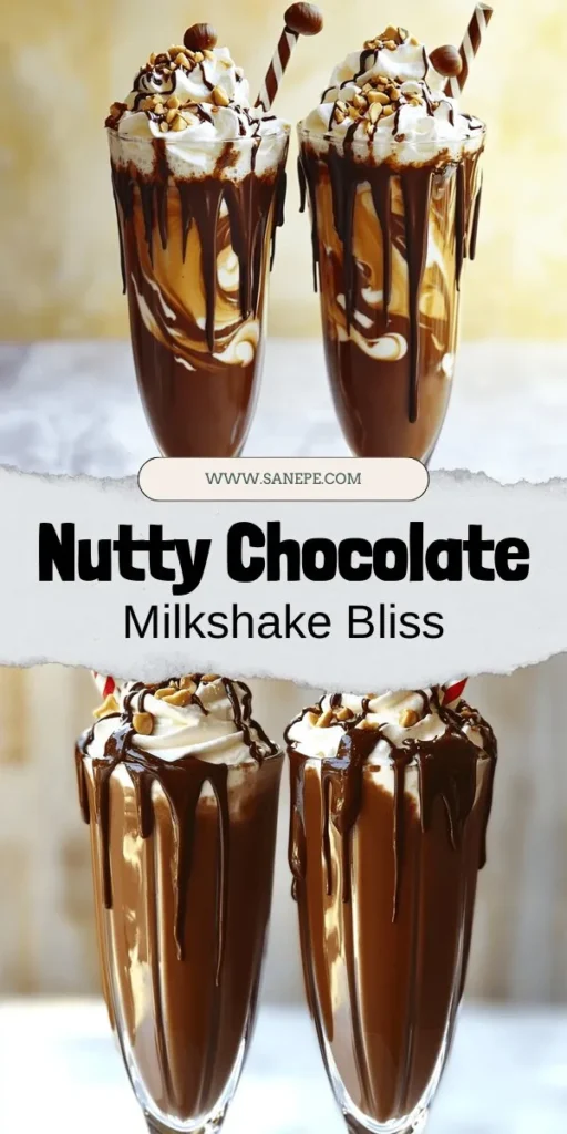 Dive into the rich and creamy world of the Nutty Chocolate Bliss Milkshake, where indulgence meets simplicity. This decadent treat blends luscious chocolate, velvety vanilla ice cream, and crunchy hazelnuts for a delightful experience perfect for any occasion. With just a few easy ingredients, you can whip up this delicious drink in no time. Click to explore the recipe and bring a taste of bliss to your day!