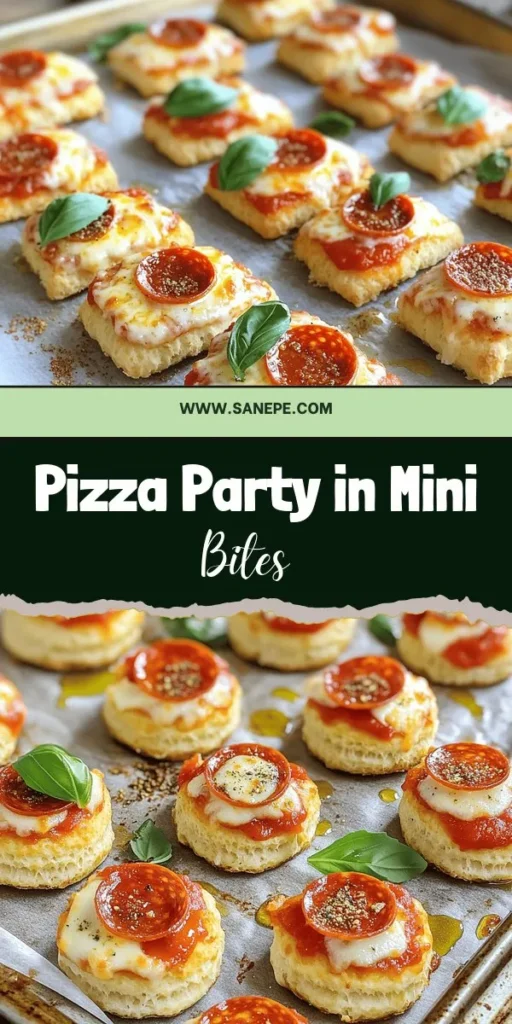 Delight your guests with Bite-Sized Pepperoni Pizza Minis, the perfect snack for any occasion! These easy-to-make mini pizzas are loaded with classic flavors of pepperoni, mozzarella, and aromatic spices, served in a fun, shareable format. Ideal for game days, movie nights, or cocktail parties, these delicious treats cater to diverse tastes with customizable options. Click through for the full recipe and enjoy a flavorful pizza experience everyone will love!