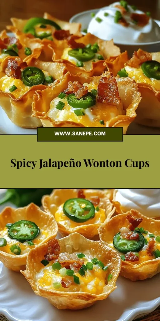 Looking for a delightful appetizer that will wow your guests? Try these Spicy Jalapeño Popper Wonton Cups! They combine the beloved flavors of jalapeño poppers with crispy wonton wrappers for an irresistible bite. Each cup is packed with creamy cheese and vibrant jalapeños, offering a perfect balance of spice and texture. Click through to explore this easy recipe and elevate your next gathering with a snack that's sure to impress!