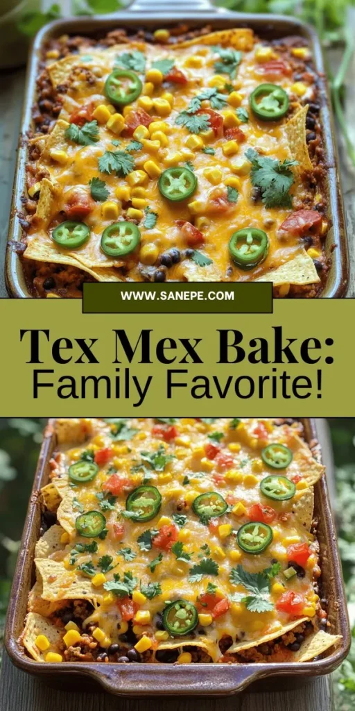 Discover the ultimate Easy Tex Mex Bake recipe that your whole family will love! This delicious dish brings together the bold flavors of Tex Mex cuisine, featuring layers of ground meat, black beans, corn, cheese, and crunchy tortilla chips. Perfect for busy weeknights or gatherings, it's quickly assembled for a hearty meal everyone can enjoy. Click through for the full recipe and tips to customize it to your taste for a delightful dining experience!