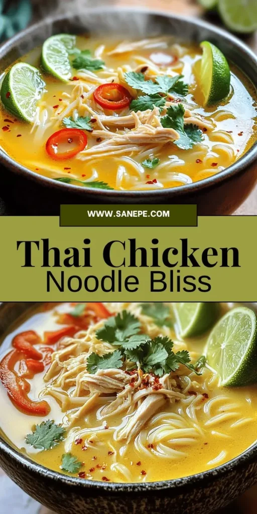 Discover the rich and vibrant flavors of Thai Chicken Noodle Soup, a comforting dish that showcases the essence of Thai cuisine. This delicious soup combines tender chicken, fragrant herbs, and creamy coconut milk to create a warm bowl of goodness that’s perfect for any occasion. Learn the secrets behind its unique flavors, nutritional benefits, and step-by-step preparation. Click to explore the full recipe and bring a taste of Thailand into your kitchen!