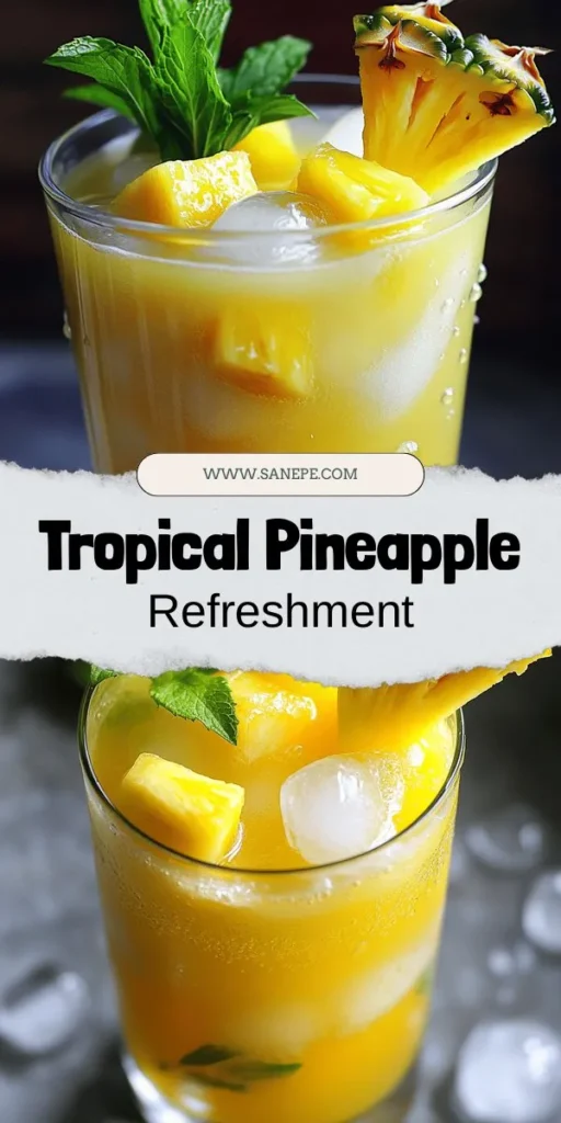 Escape to your own tropical paradise with the Tropical Pineapple Delight Mocktail! This refreshing drink blends sweet pineapple, hydrating coconut water, and invigorating mint for a delightful twist on non-alcoholic beverages. Perfect for summer gatherings or cozy evenings, it’s easy to make and packed with health benefits. Ready to mix up a batch? Click through now for the full recipe and start sipping on this delicious, guilt-free indulgence!