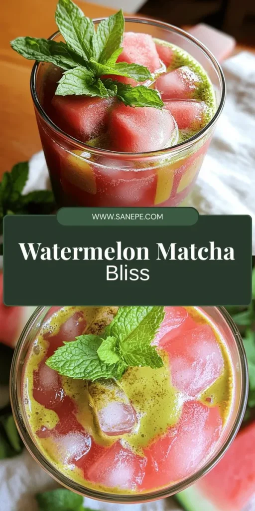 Quench your thirst and refresh your summer days with our Watermelon Matcha Refresher, the perfect drink to stay cool and energized! This easy-to-make beverage combines the hydrating sweetness of watermelon with the earthy taste of matcha, packed with antioxidants and health benefits. Ideal for any occasion, this vibrant refresher is not just delicious but also low in calories. Click through to explore the full recipe and enjoy a revitalizing sip today!