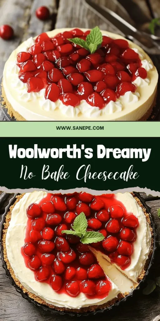 Savor the nostalgia of the No Bake Classic Woolworth Cheesecake, a dessert that brings warmth and joy to any gathering. With its creamy filling and buttery graham cracker crust, this timeless recipe is easy to make and requires no baking. Perfect for family celebrations or just indulging yourself, this cheesecake is sure to delight. Click through to explore the full recipe and create a delightful masterpiece that everyone will love!