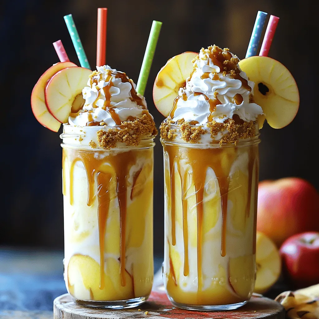 The Caramel Apple Pie Milkshake is more than just a drink; it’s an experience that transports you back to simpler times, making it an ideal dessert for family gatherings, seasonal celebrations, or even as a sweet treat to enjoy on a casual evening at home. Imagine sipping on a rich, creamy shake that captures the essence of a freshly baked apple pie, complete with the luscious sweetness of caramel drizzled on top. It's a dessert that appeals to both young and old, invoking feelings of warmth and comfort in every sip.