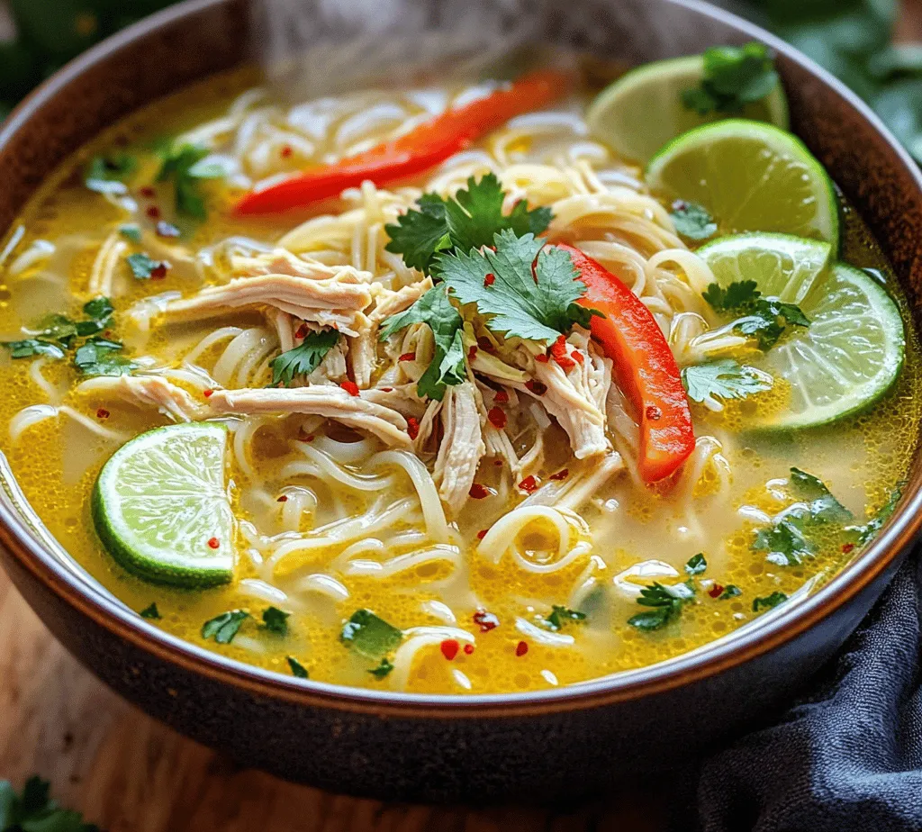 Thai Chicken Noodle Soup is a culinary gem that encapsulates the vibrant flavors of Thailand within a comforting and aromatic broth. This dish serves not only as a warm meal for cozy evenings but also as a delightful treat that tantalizes your taste buds with its rich combination of spices, creamy coconut milk, and fresh ingredients. With its unique blend of flavors, Thai Chicken Noodle Soup has become a favorite among food lovers worldwide, making it a perfect choice for those seeking nourishment and comfort.