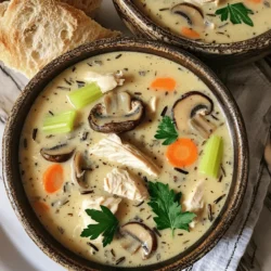 Creamy Mushroom Chicken and Wild Rice Soup: A Comforting Delight for Any Occasion