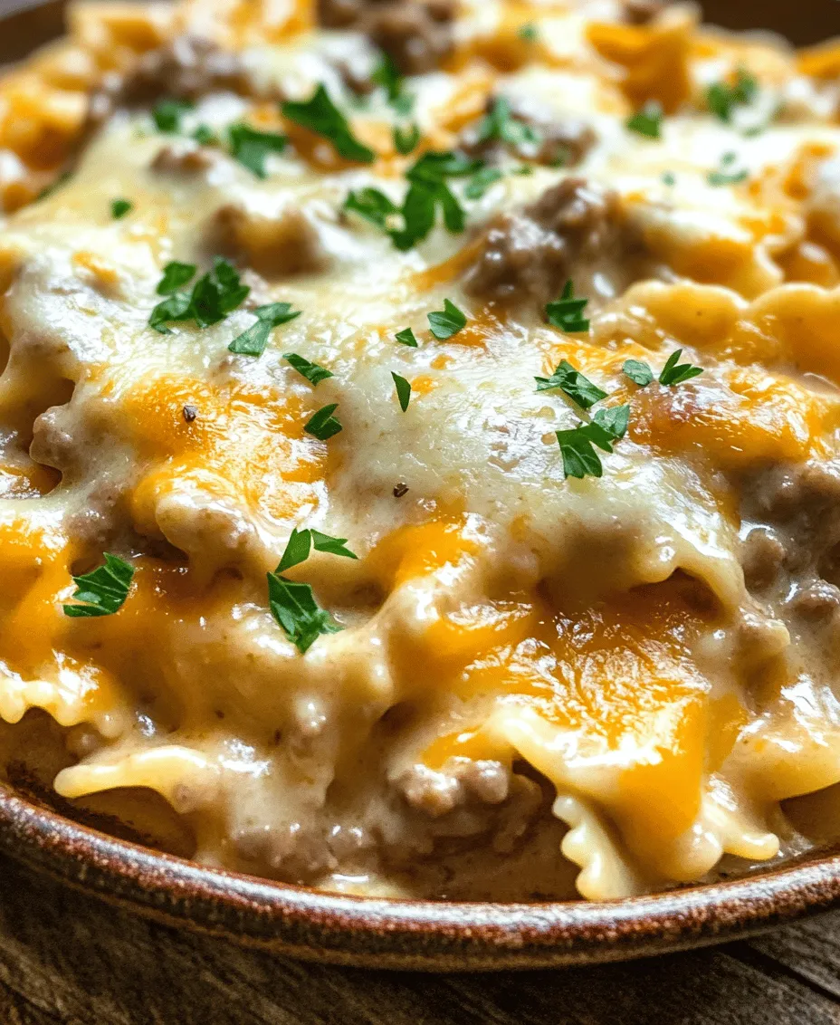 If you’re on the hunt for a comforting and satisfying dish that can easily become a family favorite, look no further than Creamy Beef and Bowtie Pasta. This delightful meal marries the richness of creamy sauce with the hearty goodness of ground beef and the unique texture of bowtie pasta. It’s a dish that not only warms the heart but also fills the stomach, making it ideal for a cozy dinner after a long day. With its creamy texture and robust flavors, this recipe is sure to please even the pickiest eaters at your table.