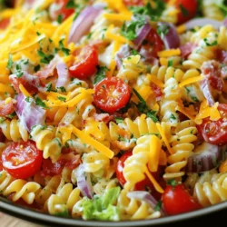 Pasta salads have earned a special place in the hearts (and stomachs) of food lovers everywhere. Their versatility makes them an excellent choice for various occasions, from summer picnics to family gatherings and quick weeknight dinners. One standout option that has taken the traditional pasta salad to a whole new level is the BLT Pasta Salad Extravaganza. This dish seamlessly combines the classic flavors of a BLT sandwich—bacon, lettuce, and tomatoes—with the satisfying heartiness of pasta, creating a refreshing and filling meal.