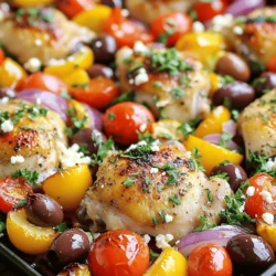 If you're looking for a meal that combines convenience, vibrant flavors, and health benefits, look no further than the Greek-Inspired Sheet Pan Chicken. This delightful dish brings the essence of Mediterranean cuisine right to your dinner table, making it a perfect choice for busy weeknights when you want something both tasty and nutritious. The combination of juicy chicken thighs, colorful vegetables, and aromatic herbs creates a symphony of flavors that will transport you to the sunny shores of Greece with every bite.