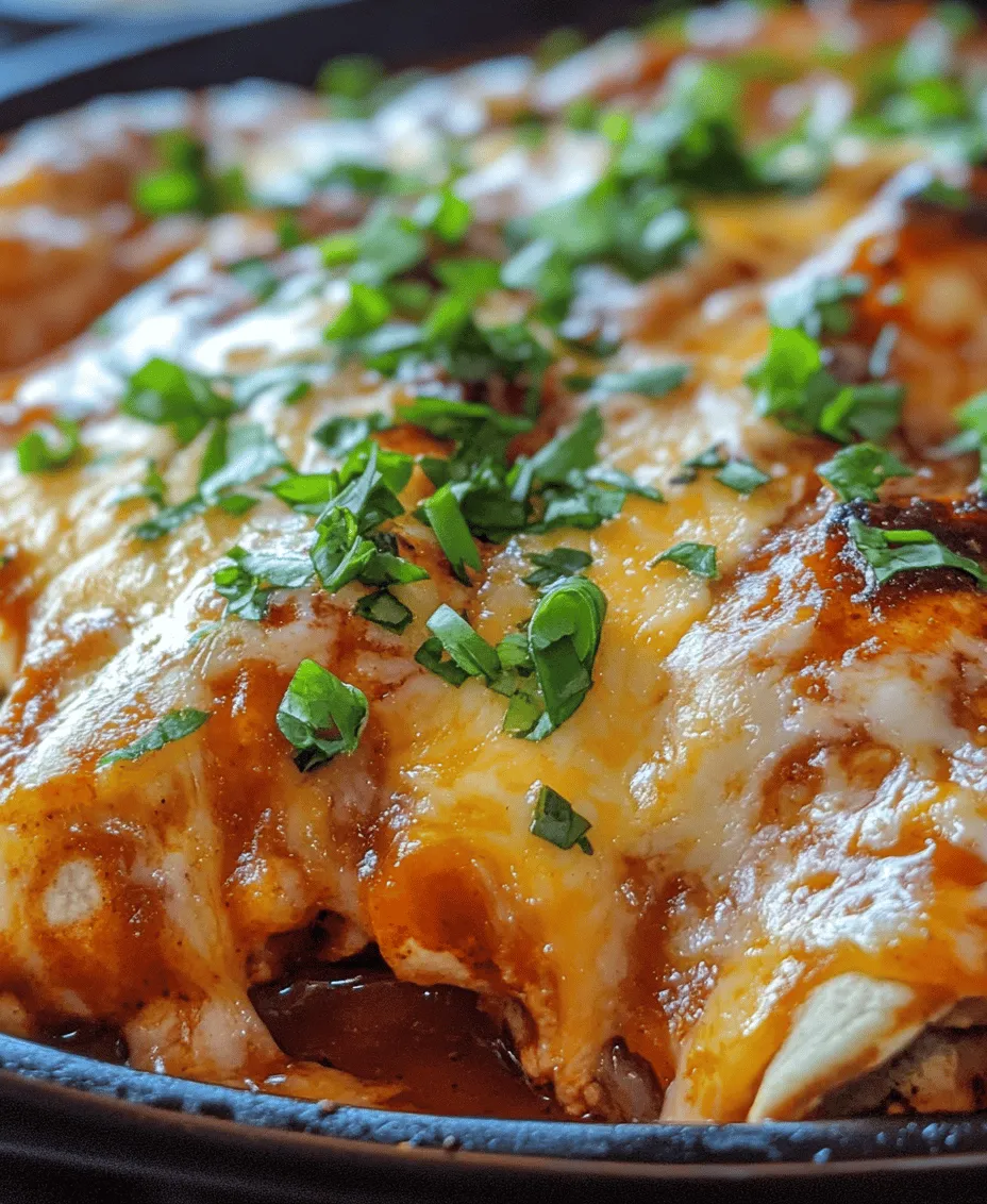 Welcome to the culinary delight of Cheesy Chicken Enchiladas, where layers of flavor come together to create a dish that is both comforting and satisfying. This classic Mexican favorite is not just a meal; it's an experience that brings warmth to the table, making it the perfect choice for family dinners or casual get-togethers with friends. With the rich combination of melty cheese, succulent chicken, and a medley of spices, these enchiladas are sure to become a staple in your recipe repertoire. Whether you're an experienced home cook or a beginner looking to impress, this recipe is straightforward and rewarding, promising a delightful outcome every time.