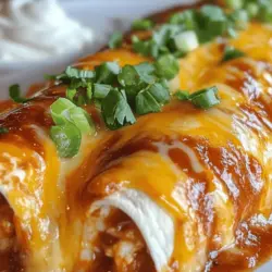 Welcome to the culinary delight of Cheesy Chicken Enchiladas, where layers of flavor come together to create a dish that is both comforting and satisfying. This classic Mexican favorite is not just a meal; it's an experience that brings warmth to the table, making it the perfect choice for family dinners or casual get-togethers with friends. With the rich combination of melty cheese, succulent chicken, and a medley of spices, these enchiladas are sure to become a staple in your recipe repertoire. Whether you're an experienced home cook or a beginner looking to impress, this recipe is straightforward and rewarding, promising a delightful outcome every time.