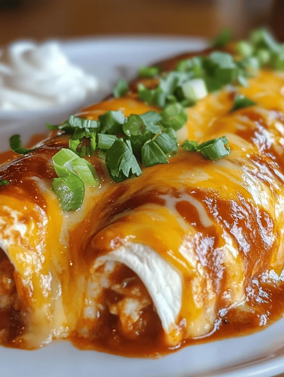 Welcome to the culinary delight of Cheesy Chicken Enchiladas, where layers of flavor come together to create a dish that is both comforting and satisfying. This classic Mexican favorite is not just a meal; it's an experience that brings warmth to the table, making it the perfect choice for family dinners or casual get-togethers with friends. With the rich combination of melty cheese, succulent chicken, and a medley of spices, these enchiladas are sure to become a staple in your recipe repertoire. Whether you're an experienced home cook or a beginner looking to impress, this recipe is straightforward and rewarding, promising a delightful outcome every time.