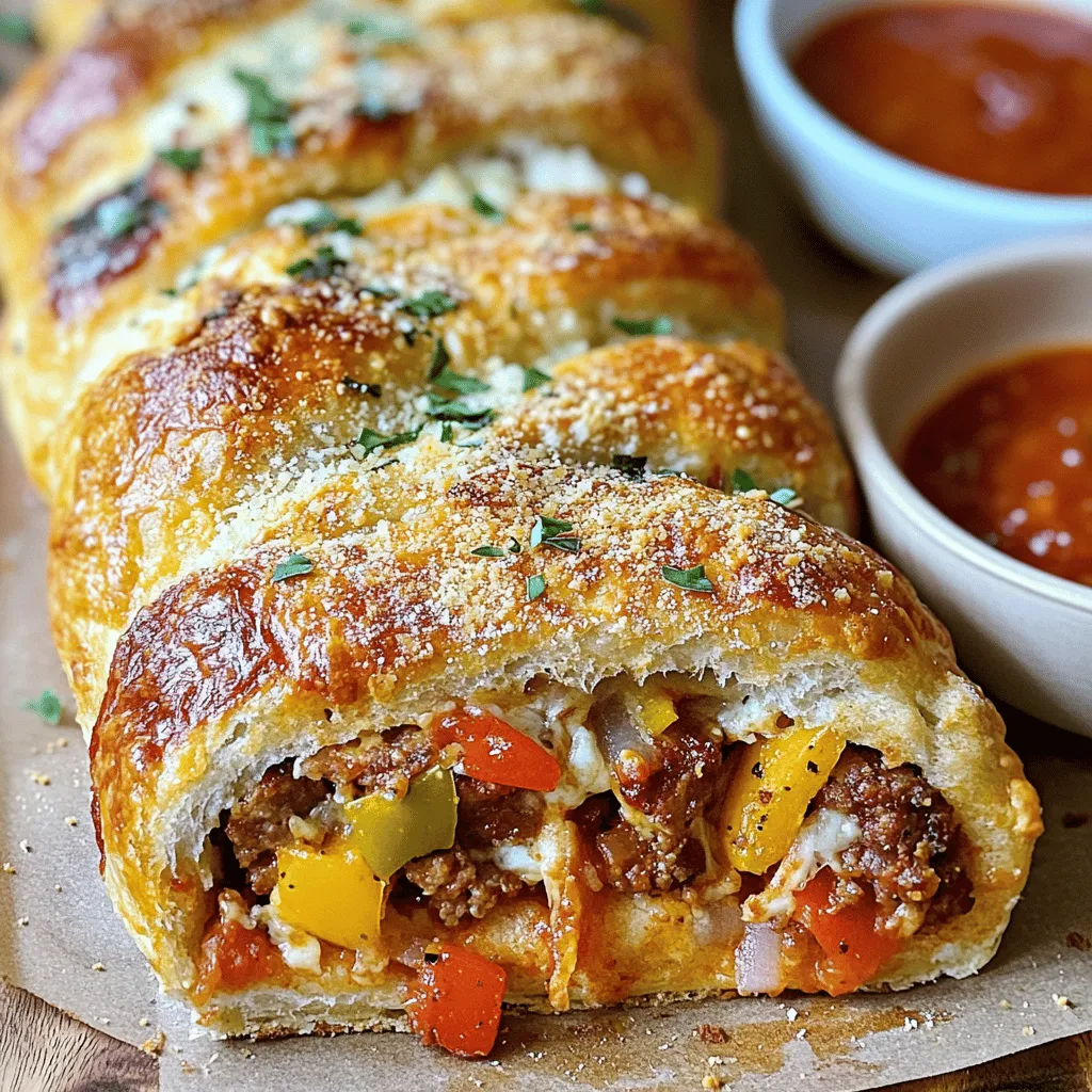 Stromboli is more than just a meal; it’s an experience that encapsulates the essence of Italian-American cuisine. This delightful dish combines the comforting familiarity of pizza with the convenience of a portable snack, making it a favorite among families and food enthusiasts alike. The appeal of Stromboli Delight lies in its perfect blend of classic pizza ingredients—think gooey cheese, savory meats, and vibrant vegetables—all enveloped in a warm, cozy dough. It’s an ideal choice for family gatherings, casual parties, or cozy nights in, offering both flavor and satisfaction in every bite.