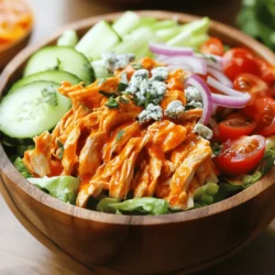 If you're searching for a meal that perfectly balances a spicy kick with fresh, crisp vegetables, look no further than Buffalo Bliss Chicken Salad. This dish not only tantalizes the taste buds but also stands as a beacon of healthy eating. With its origins rooted in classic buffalo chicken recipes, this salad transforms the traditional flavors into a lighter, more nutritious option.