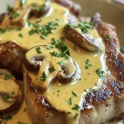 Savory Pork Chops with Creamy Mushroom Gravy: A Delightful Culinary Experience