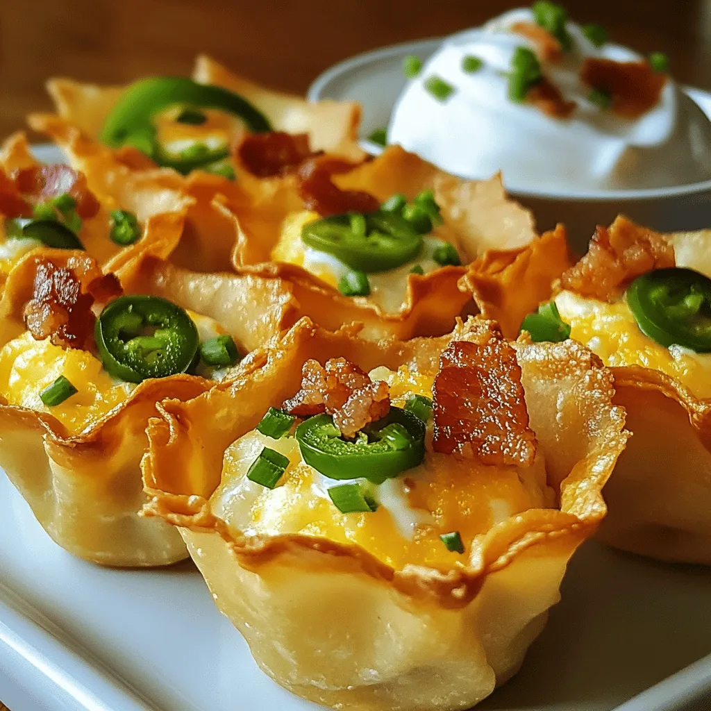 If you're on the hunt for a crowd-pleasing appetizer that packs a flavor punch, look no further than Spicy Jalapeño Popper Wonton Cups. This delightful dish combines the classic essence of jalapeño poppers with the crispy, delicate texture of wonton wrappers, creating a fusion that is both innovative and irresistibly delicious. Each bite is a perfect blend of creamy, spicy, and savory, making it an ideal choice for parties, game days, or just a cozy night in with friends and family.