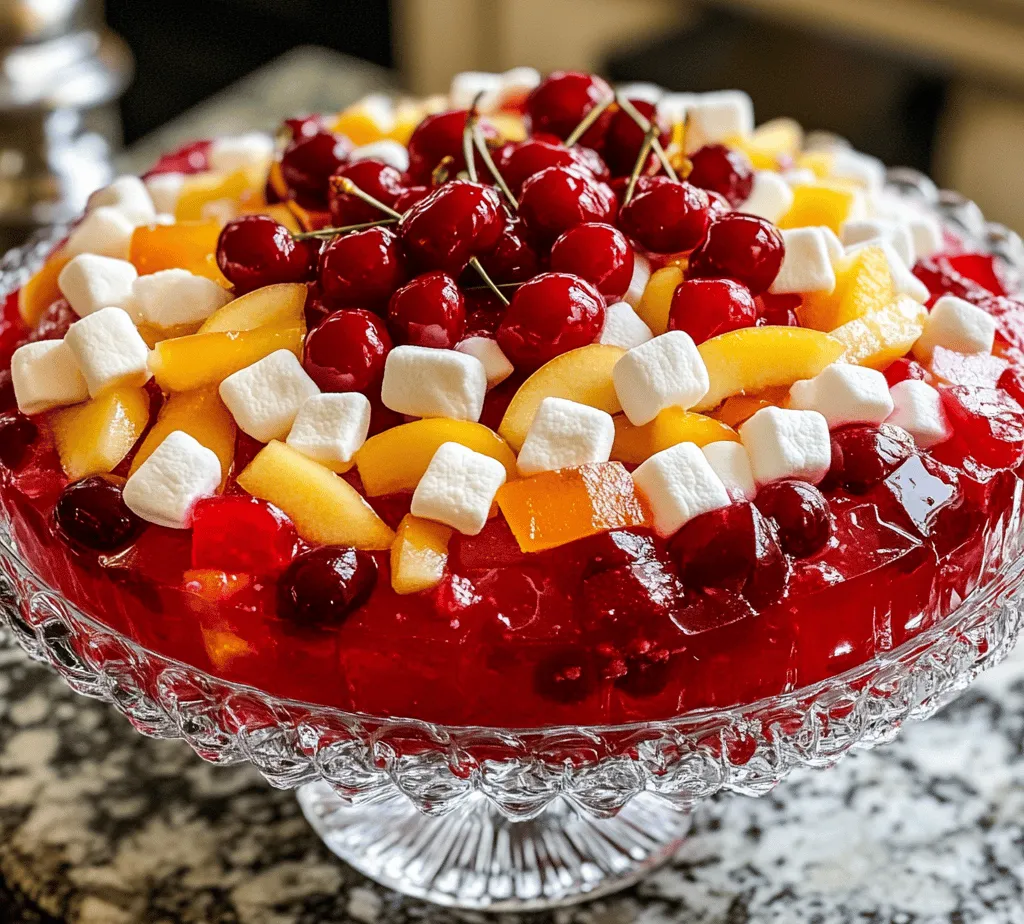 Cherry Applesauce Jello Salad is a delightful dish that has graced many tables, particularly during family gatherings, holidays, and potlucks. This vibrant, gelatin-based salad combines the sweet and tart flavors of cherry with the smoothness of applesauce, creating a refreshing yet comforting side dish. Its striking red hue, complemented by the glossy gelatin, makes it a feast for the eyes as well as the palate. This dish is not just another salad; it’s a nostalgic treat that often evokes memories of childhood gatherings, where each spoonful brings a sense of warmth and togetherness.