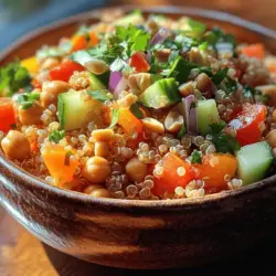 Quinoa & Chickpea Salad with Peanut Dressing: A Nutrient-Packed Delight