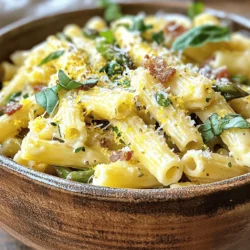 Pennette with Pancetta and Asparagus Recipe