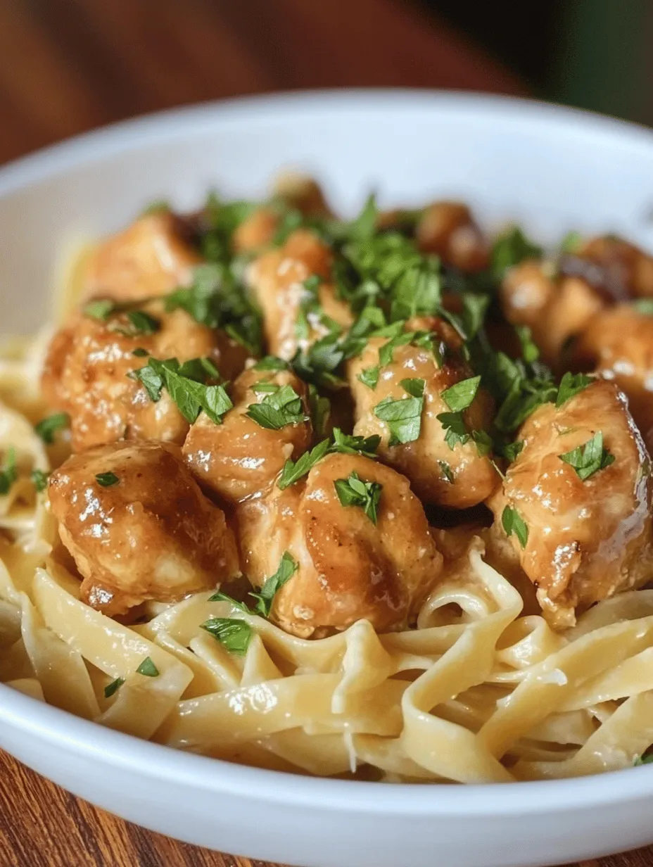 If you’re in search of a dish that effortlessly combines comfort and flavor, look no further than Garlic Butter Chicken Bites with Creamy Parmesan Pasta. This delightful recipe marries tender chicken bites seasoned to perfection with a rich, creamy pasta that elevates any meal from ordinary to extraordinary. Whether you're hosting a family dinner or just looking for an easy weeknight meal, this dish checks all the boxes for taste, simplicity, and satisfaction.