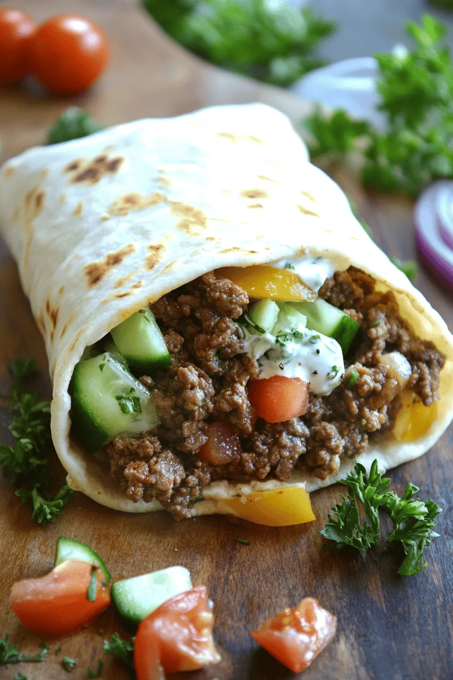 Gyros, a beloved dish originating from Greece, have gained immense popularity across the globe. These delicious wraps, typically filled with meat, vegetables, and sauces, offer a burst of flavor that tantalizes the taste buds. While traditional gyros often feature succulent lamb or chicken, this savory ground beef gyro recipe provides a delightful twist on the classic. By utilizing fresh ingredients and homemade components, you can create a meal that not only satisfies your hunger but also impresses your family and friends.