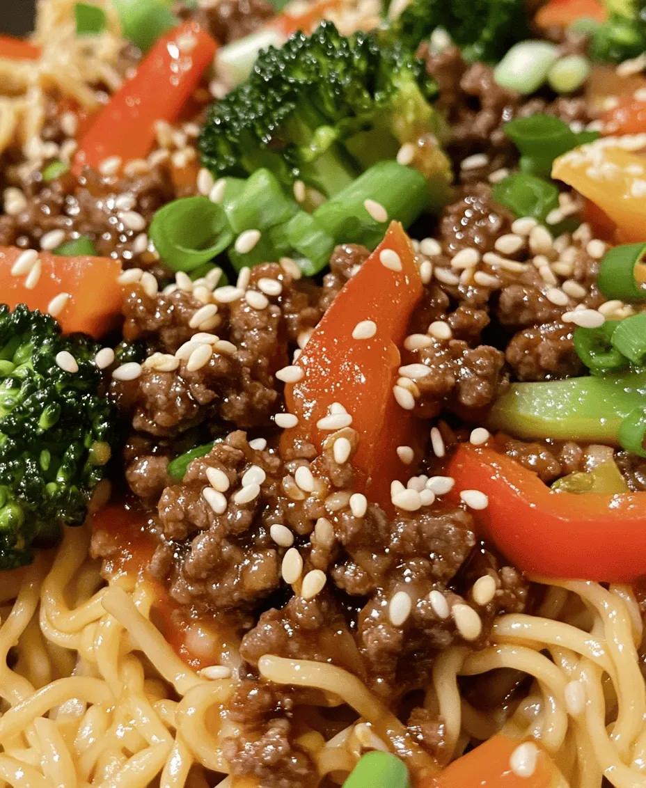 Discover the vibrant flavors of Mongolian cuisine with this stunning Mongolian Ground Beef Noodles recipe. Perfect for a quick weeknight dinner, this dish combines the richness of ground beef with the freshness of vegetables and the enticing aroma of garlic and ginger. With simple ingredients and a straightforward cooking process, you can enjoy a delightful and satisfying meal in just 30 minutes. This recipe not only brings together the essence of Mongolian flavors but also provides a nutritious and fulfilling option for busy evenings.