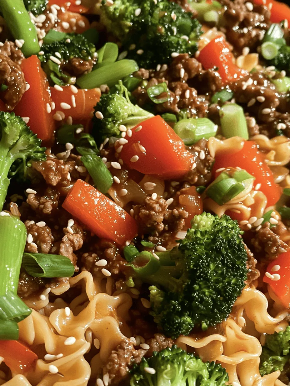 Discover the vibrant flavors of Mongolian cuisine with this stunning Mongolian Ground Beef Noodles recipe. Perfect for a quick weeknight dinner, this dish combines the richness of ground beef with the freshness of vegetables and the enticing aroma of garlic and ginger. With simple ingredients and a straightforward cooking process, you can enjoy a delightful and satisfying meal in just 30 minutes. This recipe not only brings together the essence of Mongolian flavors but also provides a nutritious and fulfilling option for busy evenings.